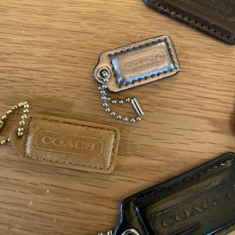 Coach Bag Charm Tag Fob Womens One Size Multicolor Leather Patent Lot Of 14 - Picture 5 of 8